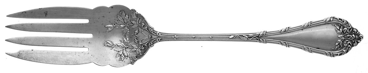 Madame Royale (Sterling, 1897) Large Solid Cold Meat Serving Fork by Durgin-1