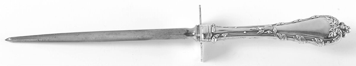 Madame Royale (Sterling, 1897) Large Roast Steel Rod Knife Sharpener by Durgin-1
