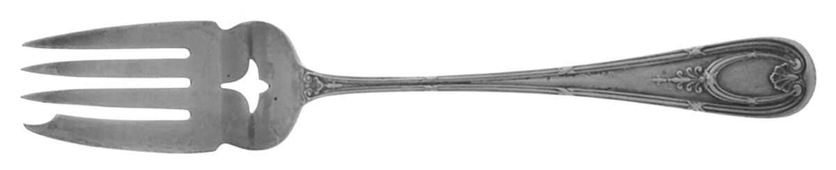 Navarre (Sterling, 1909) Small Solid Cold Meat Serving Fork by Durgin-1