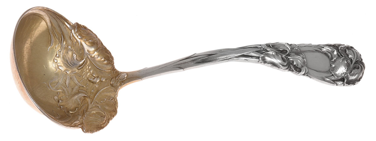 New Art (Sterling, 1899) Solid Gravy Ladle by Durgin-1