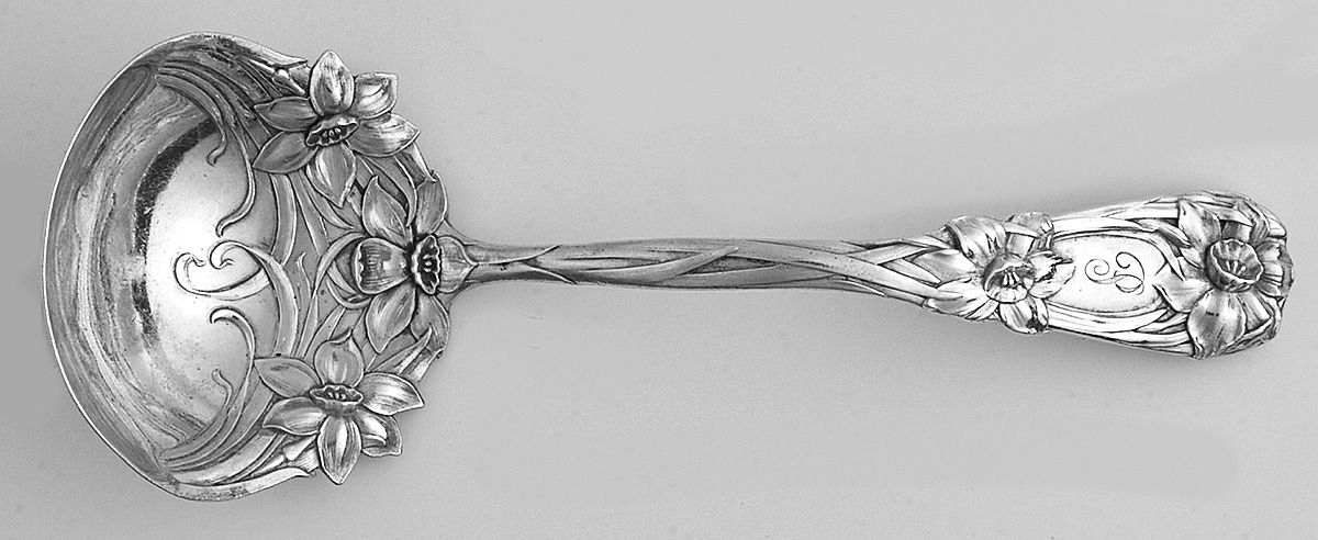 New Art (Sterling, 1899) Solid Piece Cream Ladle by Durgin-1