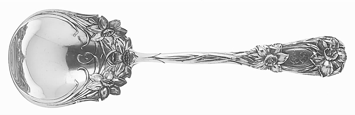 New Art (Sterling, 1899) Monogram Sugar Spoon by Durgin-1