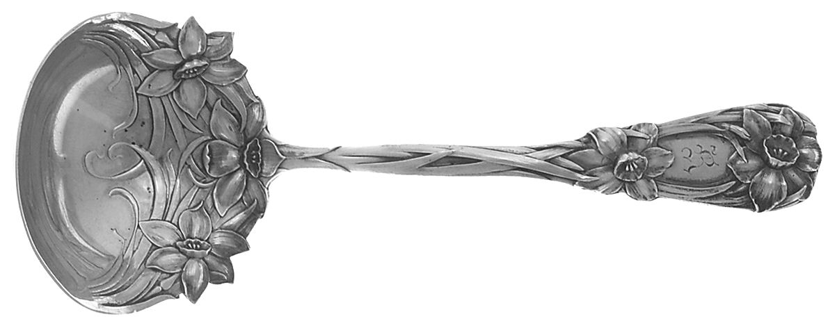 New Art (Sterling, 1899) Solid Piece Cream Ladle by Durgin-1