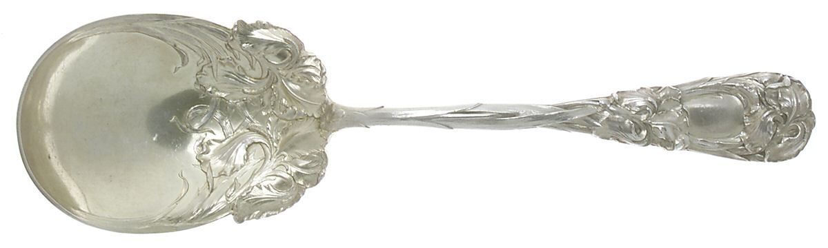 New Art (Sterling, 1899) Solid Salad Serving Spoon by Durgin-1
