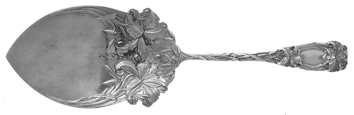 New Art (Sterling, 1899) Large Solid Pie Knife by Durgin-1