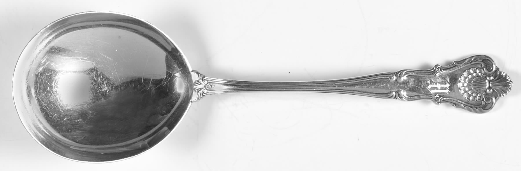 New Queens (Sterling, 1900) Vegetable Serving Spoon (Solid) by Durgin-1