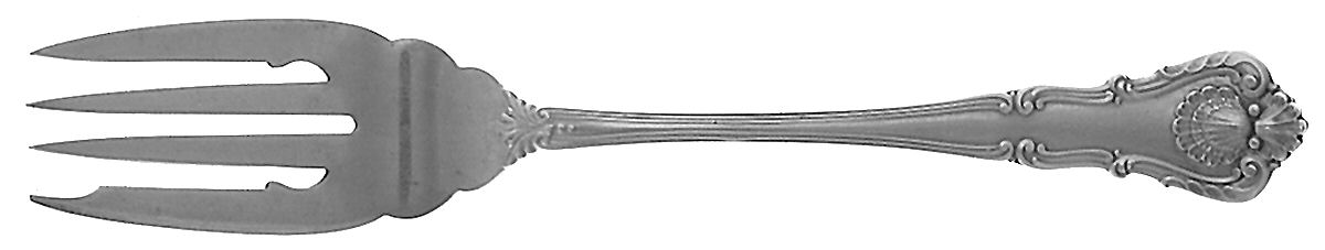 New Queens (Sterling, 1900) Small Individual Solid Fish/Salad Fork by Durgin-1