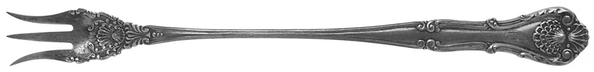 New Queens (Sterling, 1900) Long Handle Pickle/Olive Fork by Durgin-1