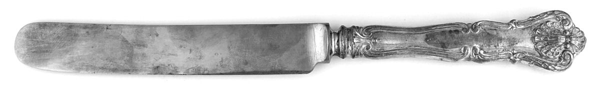 New Queens (Sterling, 1900) Blunt Hollow Handle Knife W/Bolster by Durgin-1