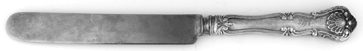 New Queens (Sterling, 1900) Old French Hollow Knife with Bolster by Durgin-1