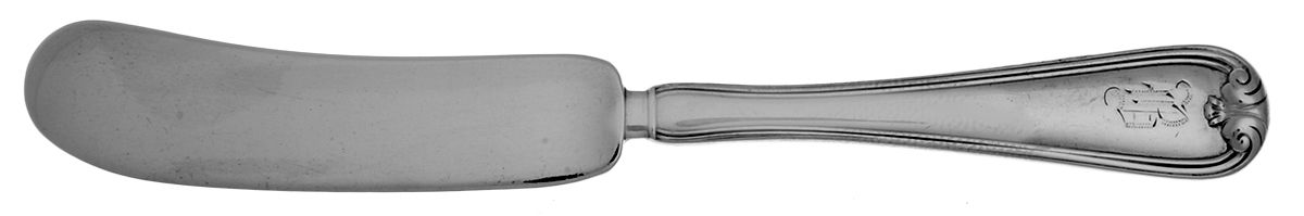 New Standish (Sterling, 1905) Flat Handle Butter Spreader by Durgin-1