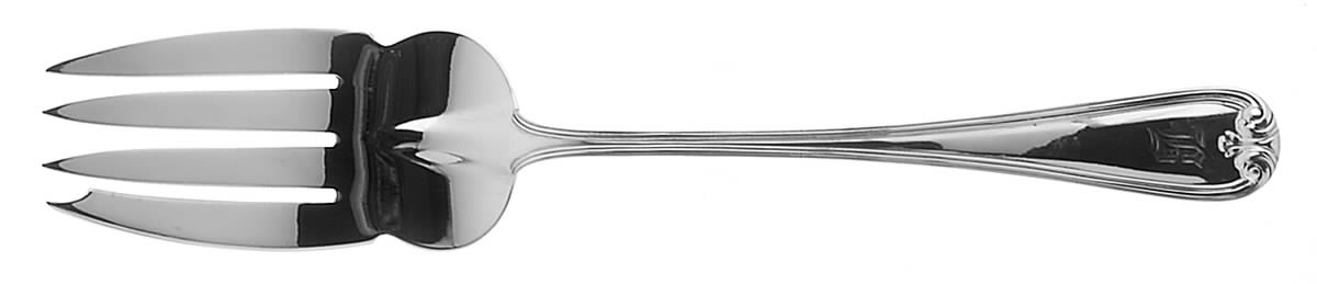 New Standish (Sterling, 1905) Medium Solid Cold Meat Serving Fork by Durgin-1