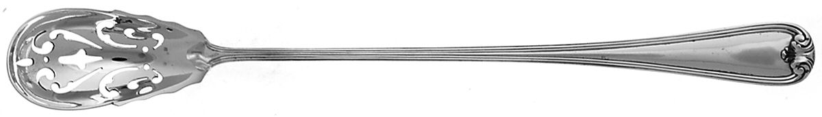 New Standish (Sterling, 1905) Pierced Bowl Long Handle Olive Spoon by Durgin-1