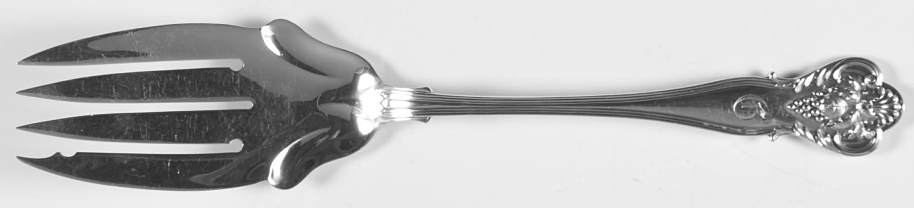 New Vintage (Sterling, 1904) Large Solid Cold Meat Serving Fork by Durgin-1