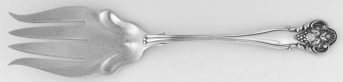 New Vintage (Sterling, 1904) Solid Salad Serving Fork by Durgin-1