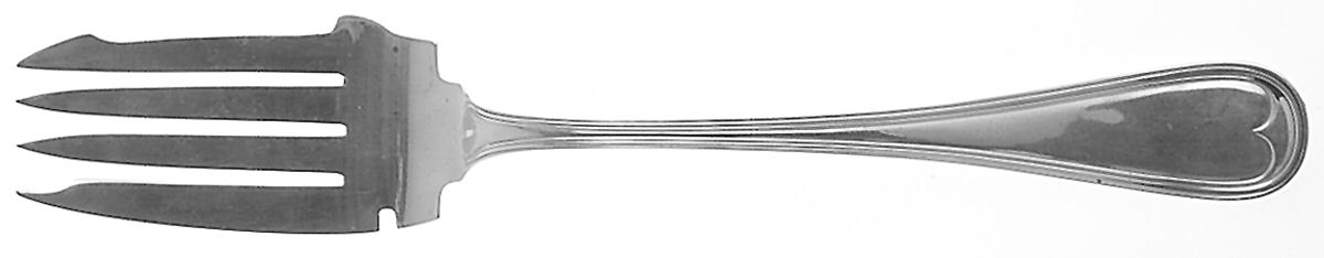 Old Standish (Sterling, 1901) Medium Solid Cold Meat Serving Fork by Durgin-1