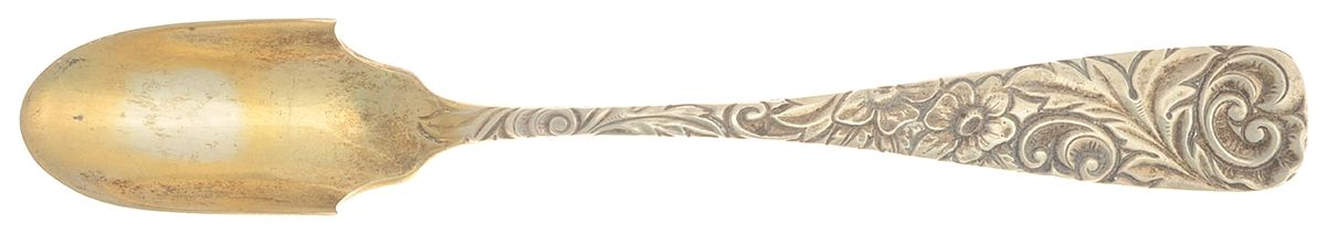 Scroll (Sterling, 1886, No Monograms) Solid Large Cheese Scoop by Durgin-1