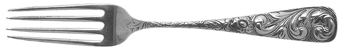 Scroll (Sterling, 1886, No Monograms) Fork by Durgin-1