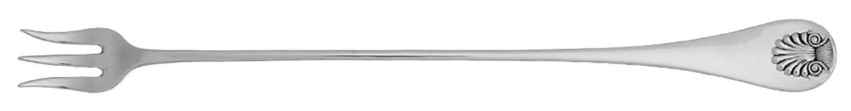 Shell (Sterling, 1890) Long Handle Oyster Fork by Durgin-1