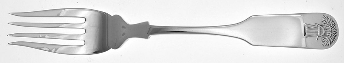 Sheaf of Wheat (Sterling, 1887) Large Individual Solid Fish/Salad Fork by Durgin-1
