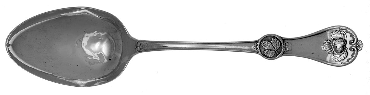 Strawberry (Coin, 1874) Tablespoon (Serving Spoon) by Durgin-1