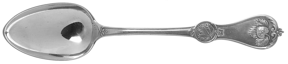 Strawberry (Coin, 1874) Dessert/Oval Soup Spoon by Durgin-1