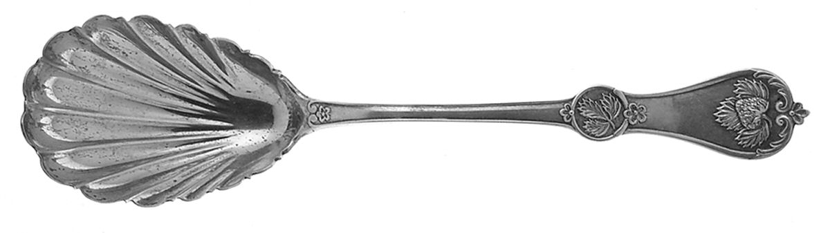 Strawberry (Coin, 1874) Preserve Spoon by Durgin-1