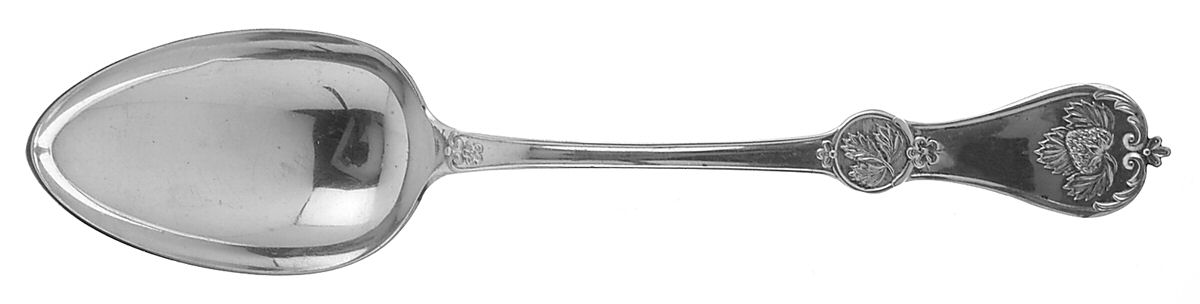 Strawberry (Coin, 1874) Tablespoon (Serving Spoon) by Durgin-1