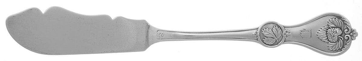 Strawberry (Coin, 1874) Flat Handle Master Butter Knife by Durgin-1