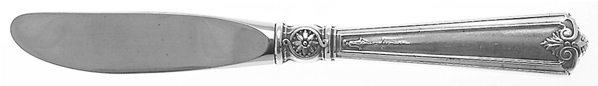Victorian-Sheraton (Sterling) Modern Hollow Butter Spreader (Stainless) by Durgin-1