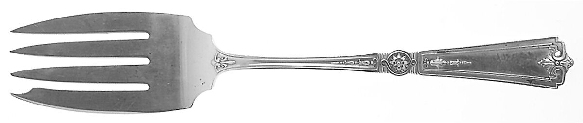Victorian-Sheraton (Sterling) Medium Solid Cold Meat Serving Fork by Durgin-1