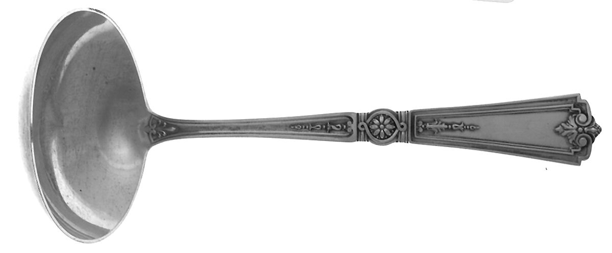 Victorian-Sheraton (Sterling) Solid Gravy Ladle by Durgin-1