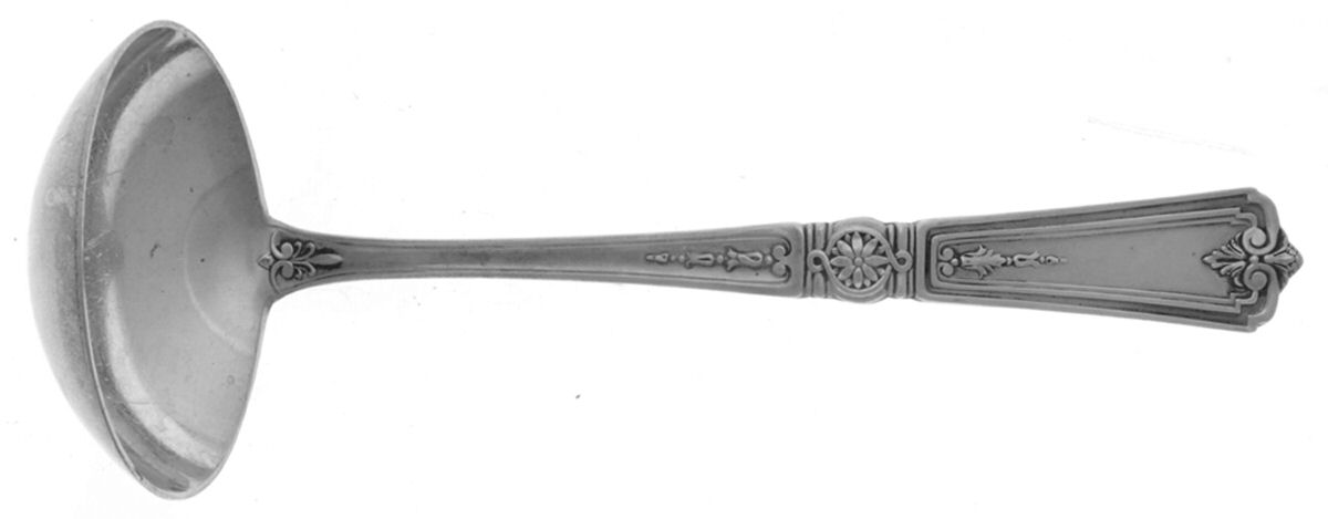 Victorian-Sheraton (Sterling) Solid Piece Cream Ladle by Durgin-1