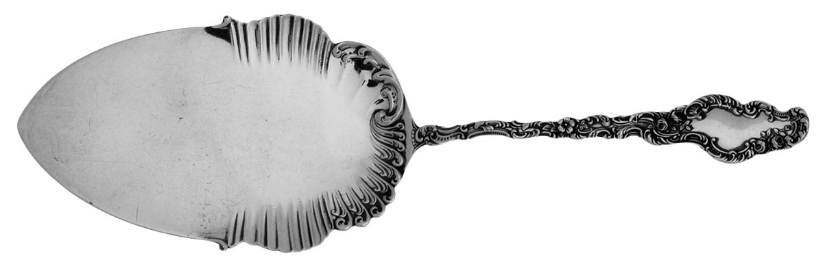Watteau (Sterling, 1891) Large Solid Pie Knife by Durgin-1