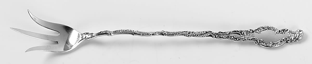 Watteau (Sterling, 1891) Small Lettuce Serving Fork by Durgin-1