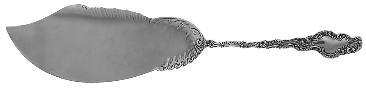 Watteau (Sterling, 1891) Small Solid Fish Serving Knife by Durgin-1