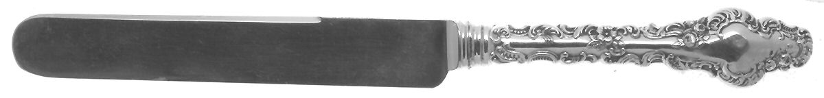Watteau (Sterling, 1891) Dessert/Tea Knife with Silverplate Blade by Durgin-1