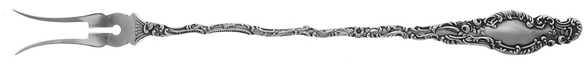 Watteau (Sterling, 1891) Long Handle Olive Fork by Durgin-1