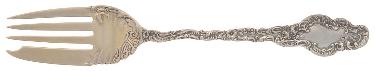 Watteau (Sterling, 1891) Individual Salad Fork by Durgin-1