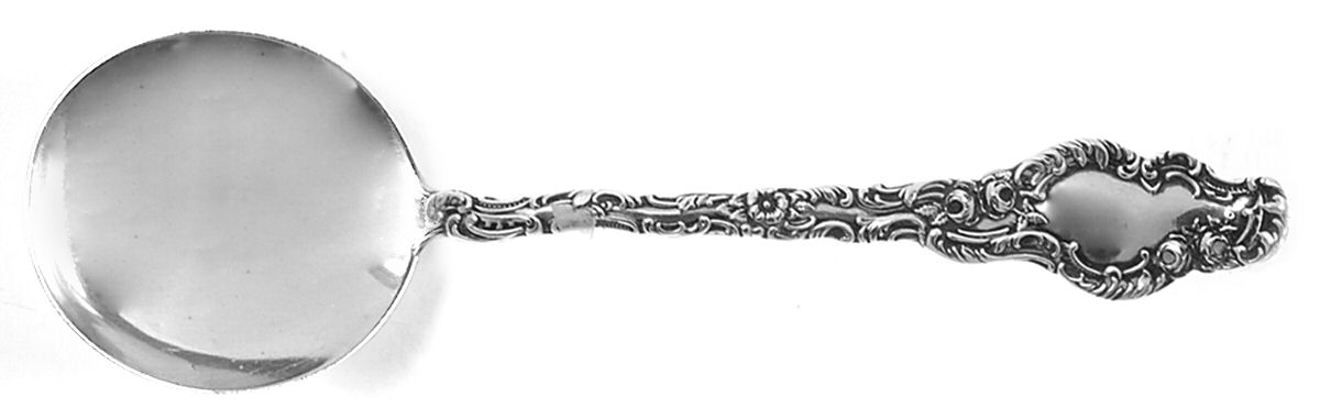 Watteau (Sterling, 1891) Round Bowl Soup Spoon (Gumbo) by Durgin-1