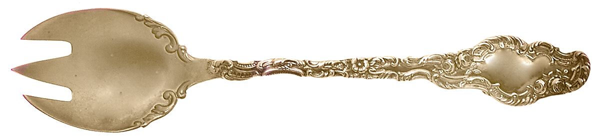 Watteau (Sterling, 1891) Ice Cream Fork by Durgin-1