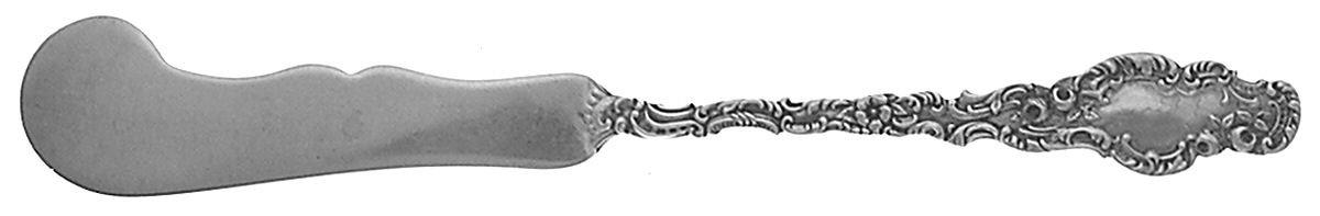 Watteau (Sterling, 1891) Medium Flat Handle Butter Spreader by Durgin-1