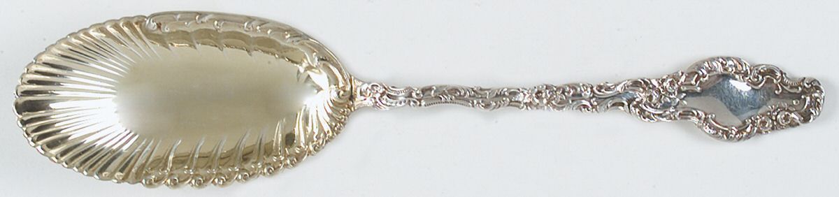 Watteau (Sterling, 1891) Solid Salad Serving Spoon by Durgin-1