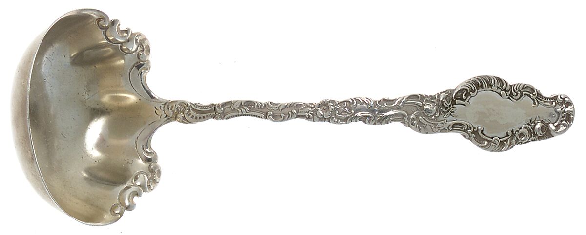Watteau (Sterling, 1891) Solid Gravy Ladle by Durgin-1