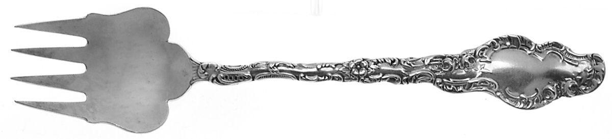 Watteau (Sterling, 1891) Large Individual Terrapin Fork by Durgin-1