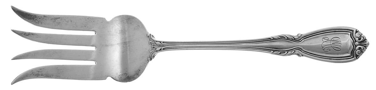 Wellington (Sterling, 1908) Solid Salad Serving Fork by Durgin-1