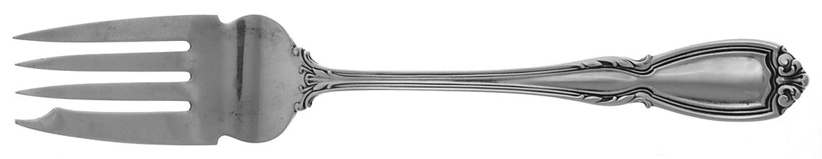Wellington (Sterling, 1908) Small Solid Cold Meat Serving Fork by Durgin-1