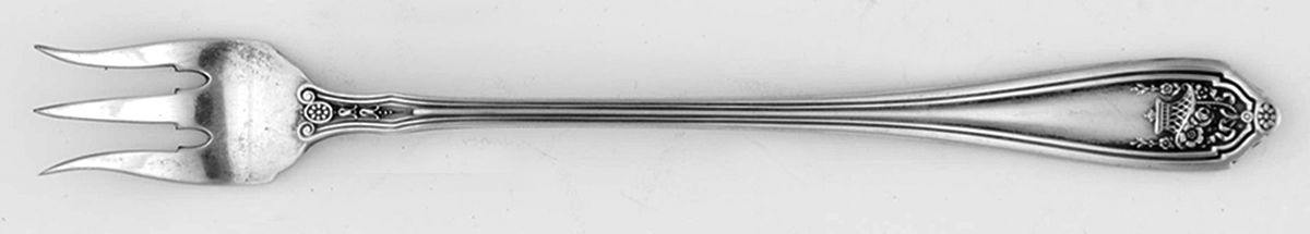 Basket of Flowers (Sterling, 1920) Cocktail/Seafood Fork by Dominick & Haff-1