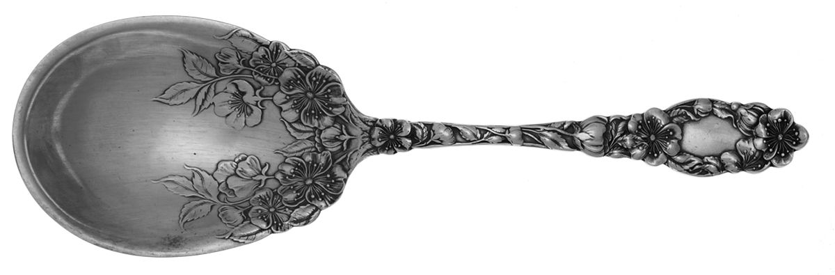 Blossom (Sterling, 1905) Small Solid Berry/Casserole Spoon by Dominick & Haff-1