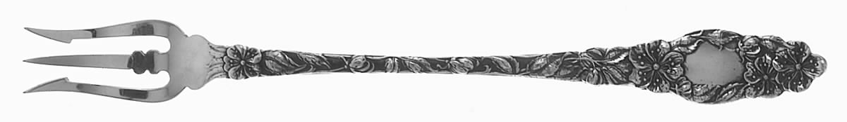 Blossom (Sterling, 1905) Long Handle Olive Fork by Dominick & Haff-1